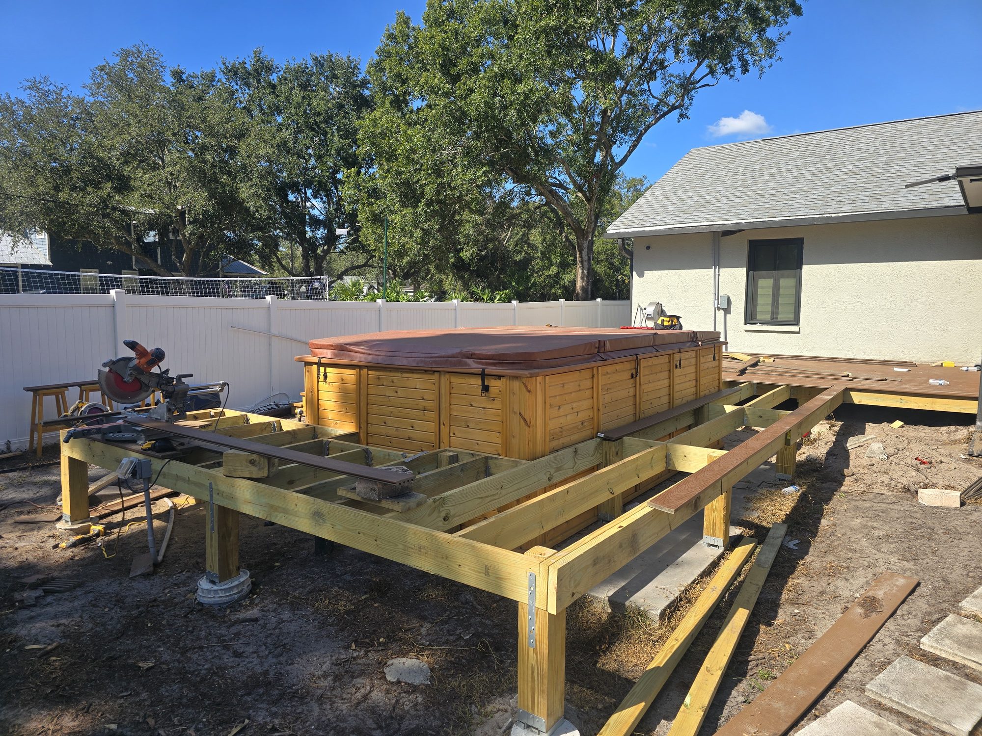Hot tub electrical rough-in