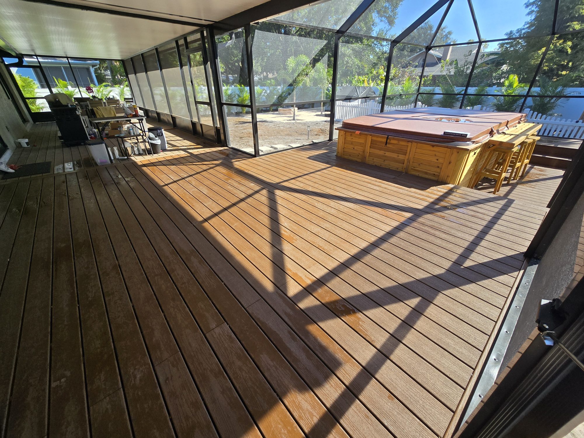 Screened deck & outdoor living addition — Mason Homes Tampa Bay project