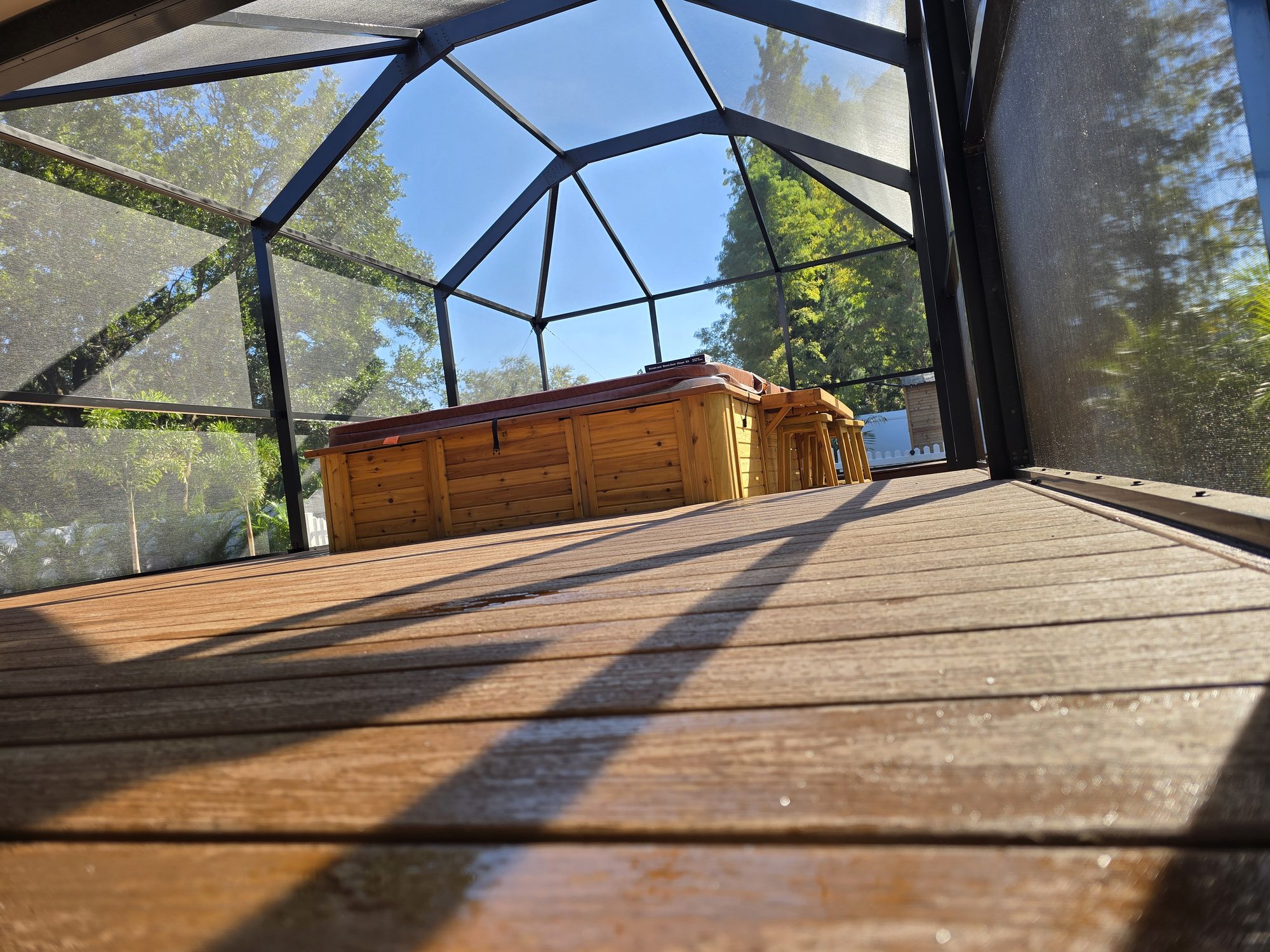 Screened deck & outdoor living addition — Mason Homes Tampa Bay project